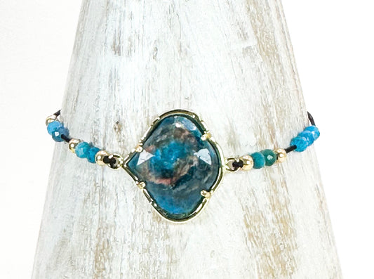 Bracelet PÉTALÉ Bleu vibrant - Apatite - MTFORJEL