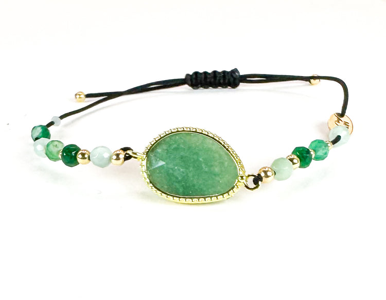 Bracelet SERZA Vert - Jade et aventurine - MTFORJEL