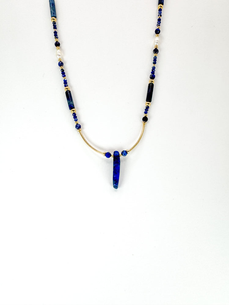 Collier SENSUALITA n°2 Bleu - Lapis Lazuli - MTFORJEL
