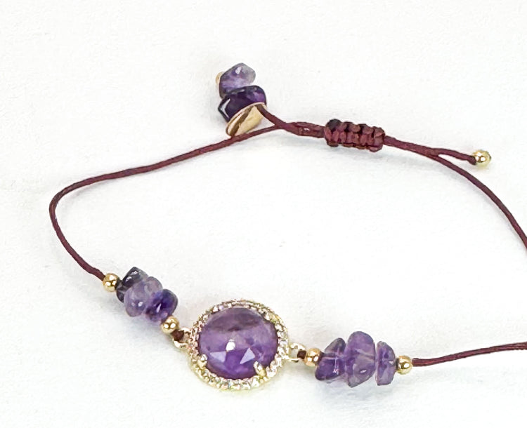 Bracelet PAVIMENTA n°1Bis Violet - Améthyste - MTFORJEL