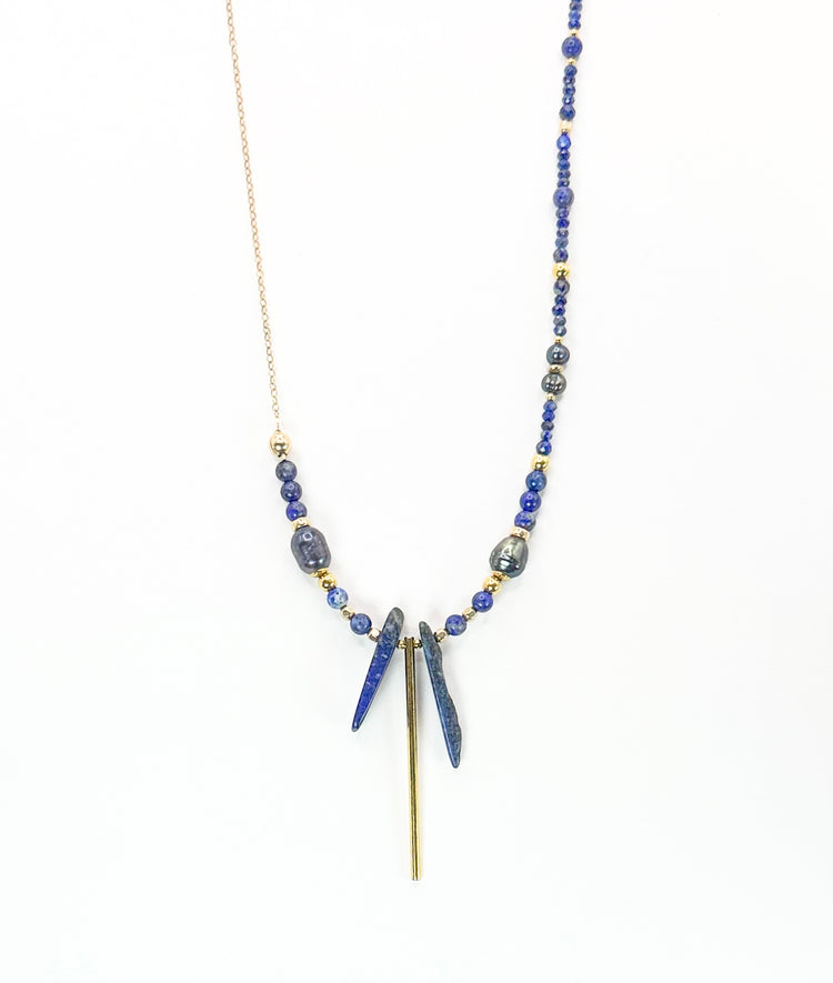 Collier SENSUALITA n°1 Bleu - Lapis Lazuli - MTFORJEL
