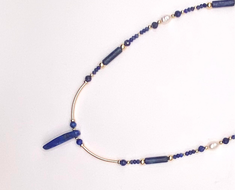 Collier SENSUALITA n°2 Bleu - Lapis Lazuli - MTFORJEL