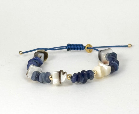 Bracelet LILI CUNCHI n°2 Bleu foncé - Cyanite - MTFORJEL