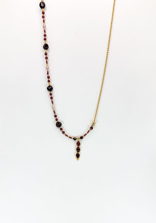 Collier TRIBALI Rouge sanguin en Grenat - MTFORJEL