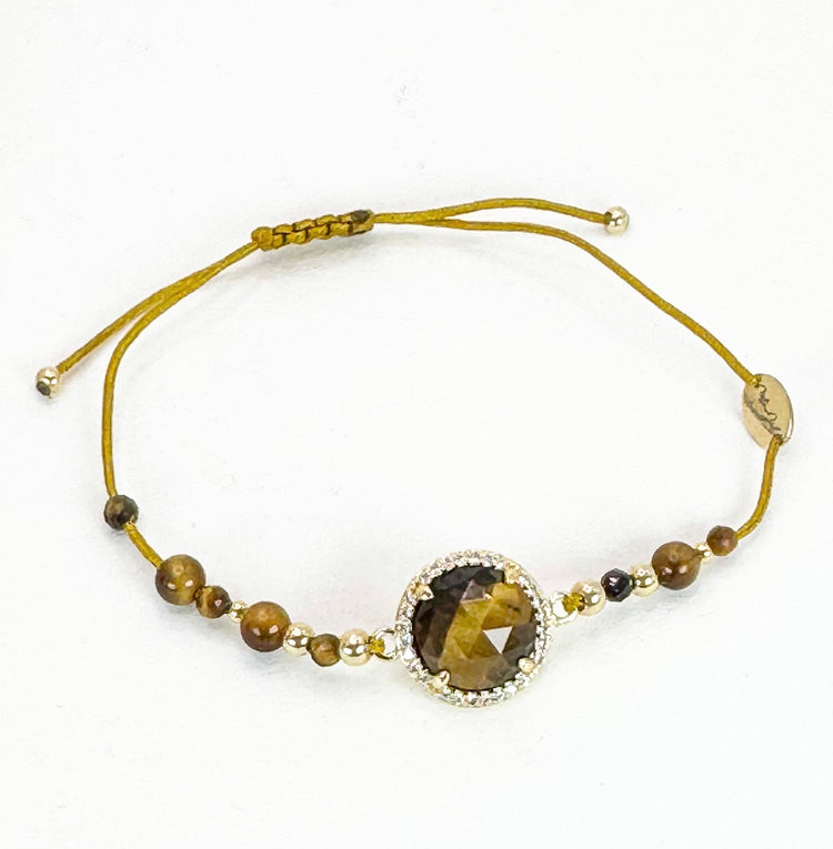 Bracelet PAVIMENTA n°1 Marron - Œil de tigre - MTFORJEL