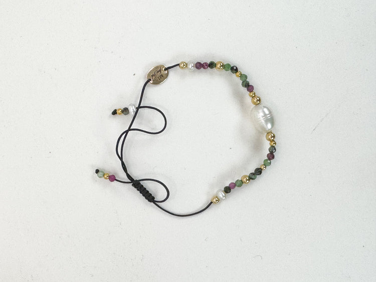 Bracelet FINEZZA LIA Vert incrustation rubis - Rubis zoïsite - MTFORJEL