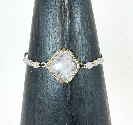 Bracelet PÉTALÉ Rose pâle - Quartz rose - MTFORJEL