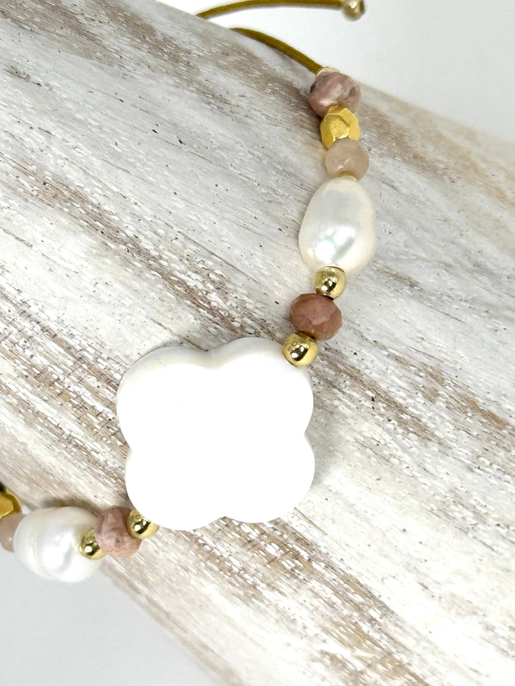 Bracelet LILI TRIFI Rose pâle - Rhodonite - MTFORJEL