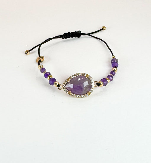 Bracelet PAVIMENTA n°3 Violet - Améthyste - MTFORJEL