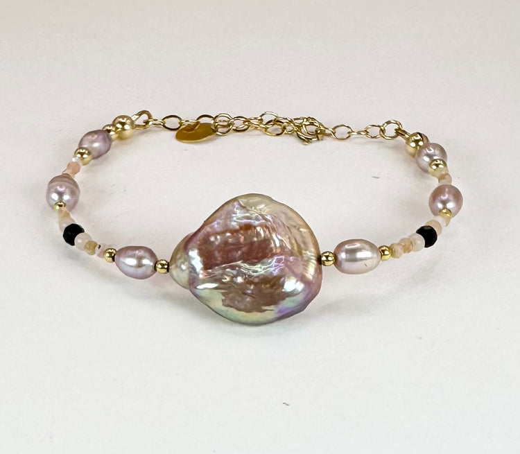 Bracelet DOLCEZZA Rose - Pierre de Soleil - MTFORJEL