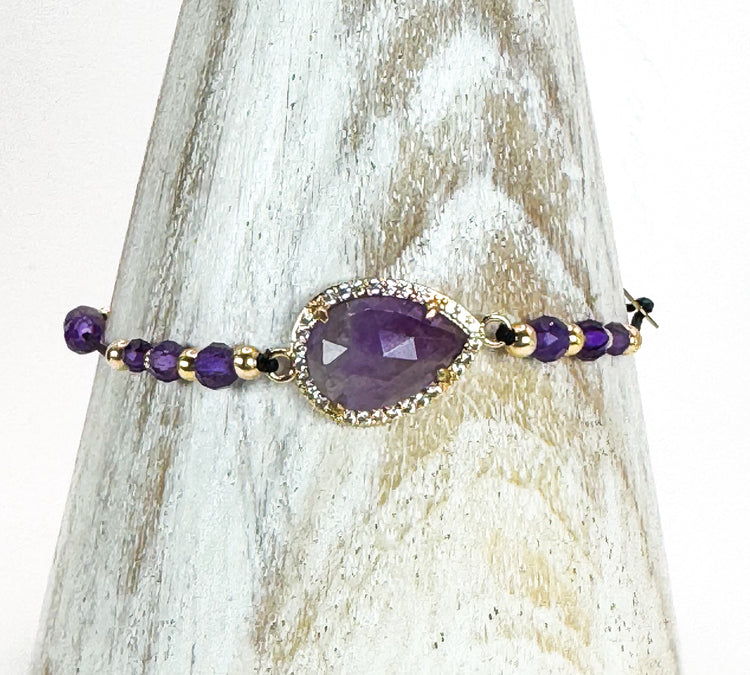 Bracelet PAVIMENTA n°3 Violet - Améthyste - MTFORJEL