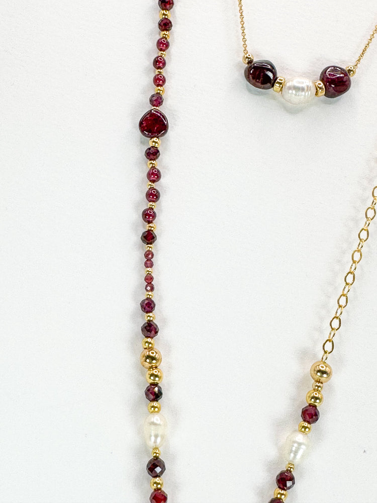 Collier  GOCCIA ZIRCONE double rang - Grenat - MTFORJEL