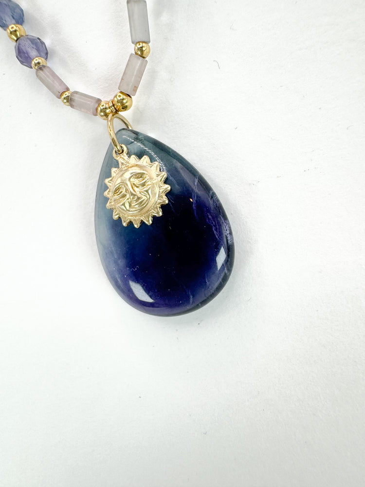 Collier SOLI Bleu violet - Fluorite - MTFORJEL