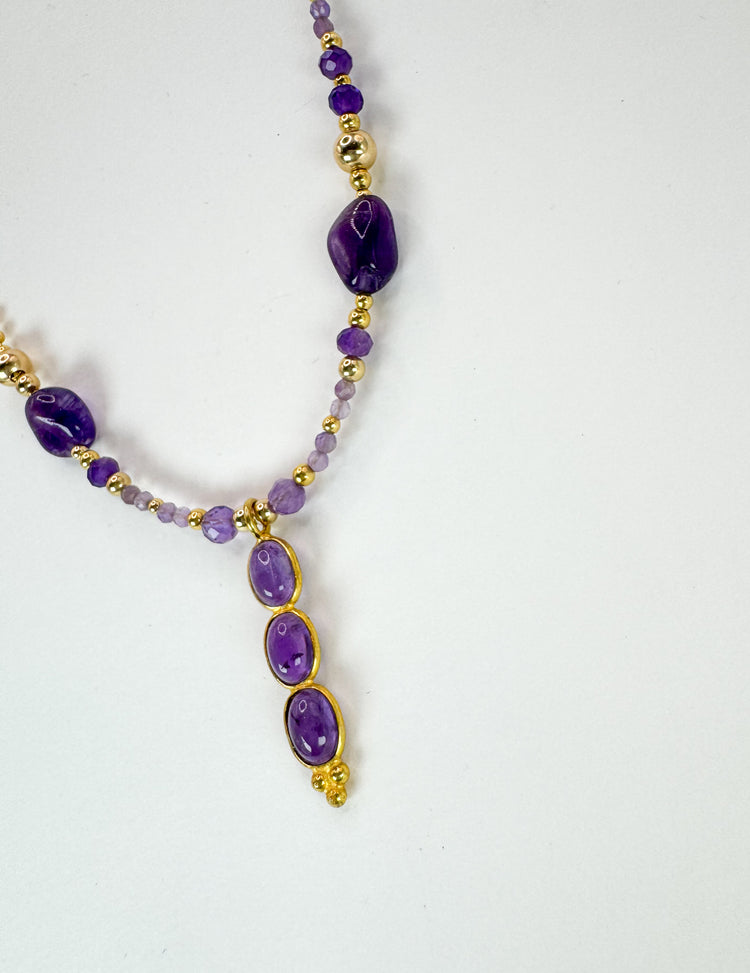 Collier TRIBALI Violet- Améthyste - MTFORJEL