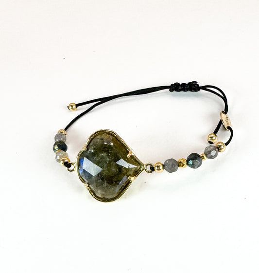 Bracelet PÉTALÉ Gris - Labradorite - MTFORJEL