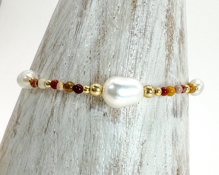 Bracelet FINEZZA LIA Brun orangé - Mokaïte - MTFORJEL