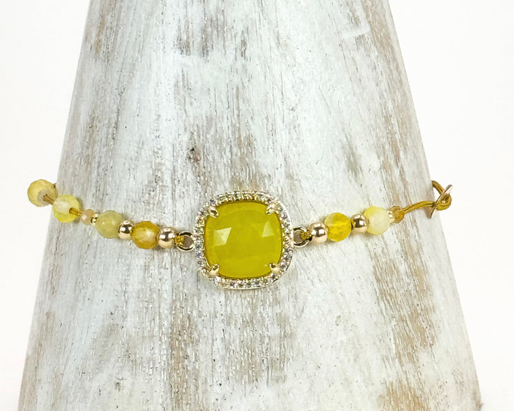 Bracelet PAVIMENTA n°2 Jaune - Citrine - MTFORJEL