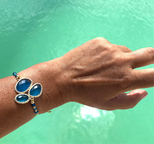Bracelet FORTUNA UNO Bleu - Apatite - MTFORJEL