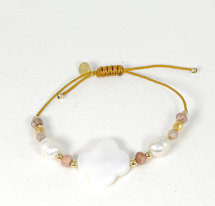 Bracelet LILI TRIFI Rose pâle - Rhodonite - MTFORJEL