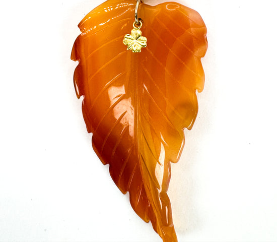 Collier FOGLIA Orangé - Agate - MTFORJEL