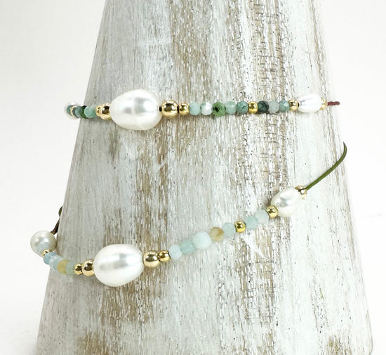 Bracelet FINEZZA LIA Vert d'eau - Amazonite - MTFORJEL