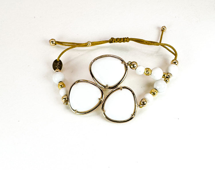 Bracelet FORTUNA DUO Blanc - Howlite - MTFORJEL