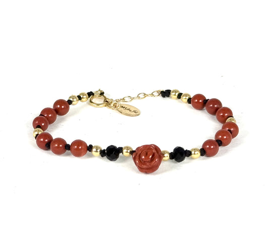 Bracelet FIORE | Jaspe rouge - MTFORJEL