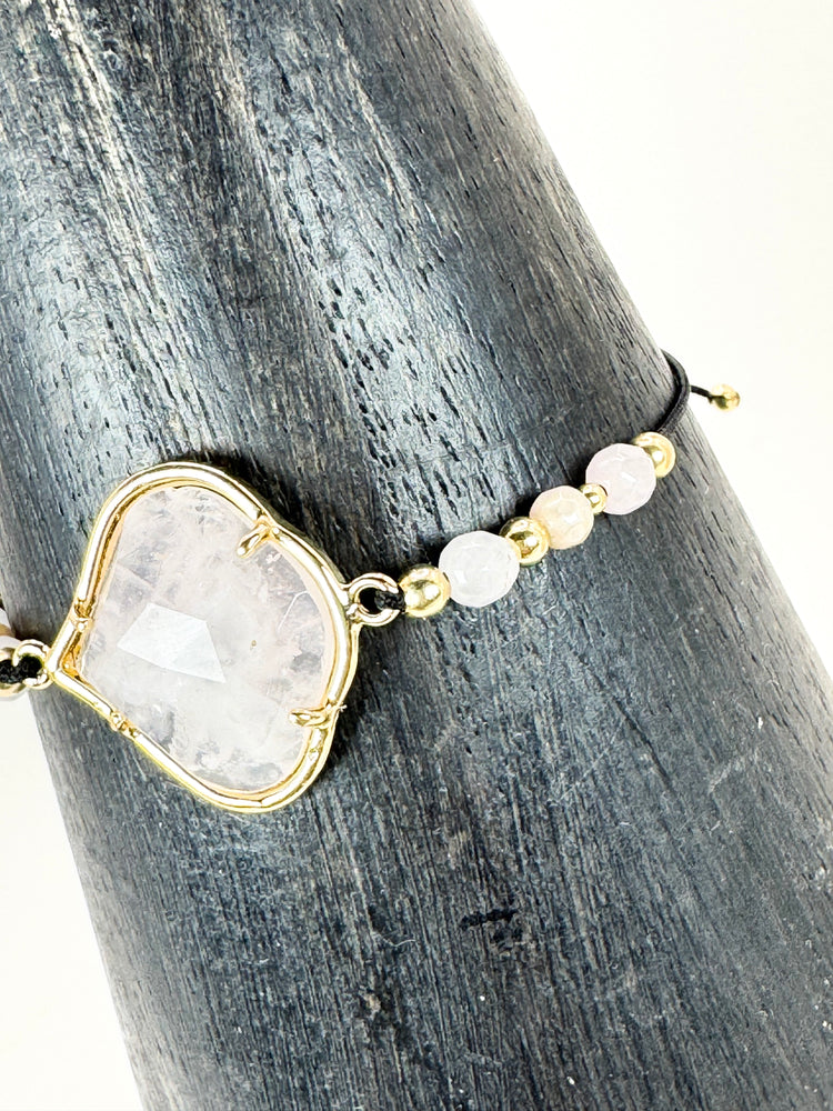 Bracelet PÉTALÉ Rose pâle - Quartz rose - MTFORJEL