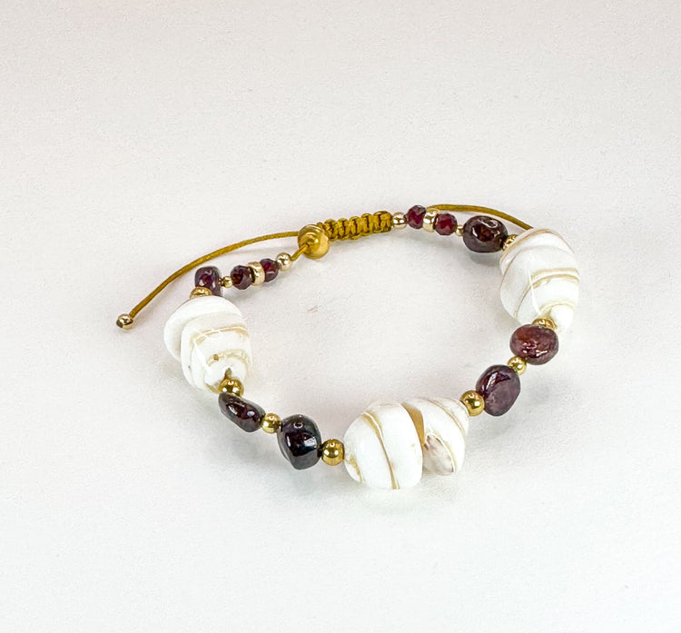 Bracelet LILI CUNCHI n°3 Bordeaux - Grenat - MTFORJEL