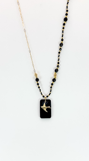 Collier ANIMALIRUNDI - Onyx et obsidienne - MTFORJEL