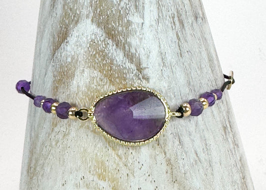 Bracelet SERZA Violet - Améthyste - MTFORJEL
