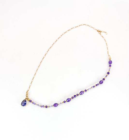 Collier GOCCIA D'ACQUA Violet - Améthyste - MTFORJEL