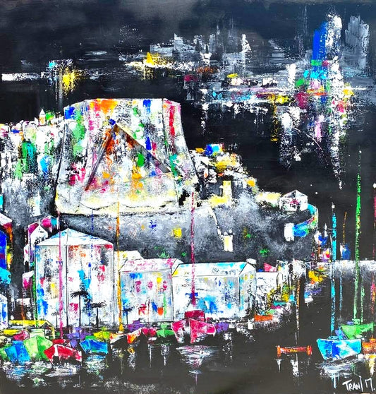 Bonifacio by night. Inspiré du fantastique festival "FESTI LUMI" organisé tous les ans en début d'été