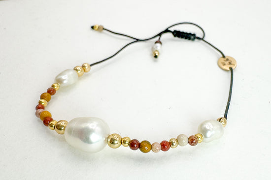 Bracelet FINEZZA LIA Brun orangé - Mokaïte - MTFORJEL