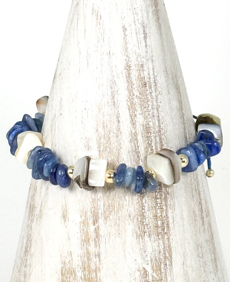 Bracelet LILI CUNCHI n°2 Bleu foncé - Cyanite - MTFORJEL