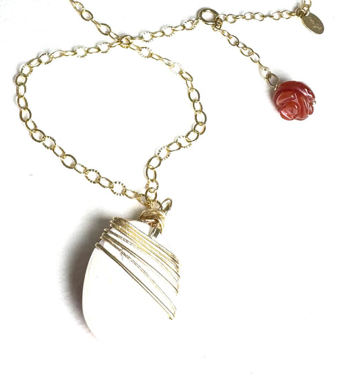 Collier Œil de Sainte Lucie | Or et Cornaline - MTFORJEL