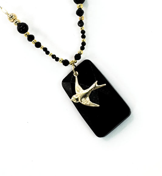 Collier ANIMALIRUNDI - Onyx et obsidienne - MTFORJEL