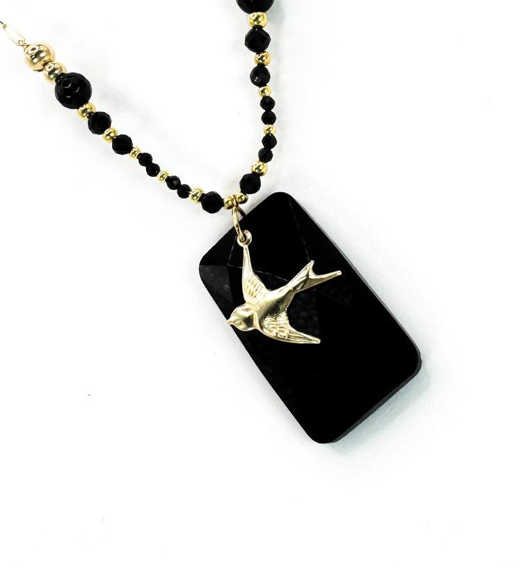 Collier ANIMALIRUNDI - Onyx et obsidienne - MTFORJEL