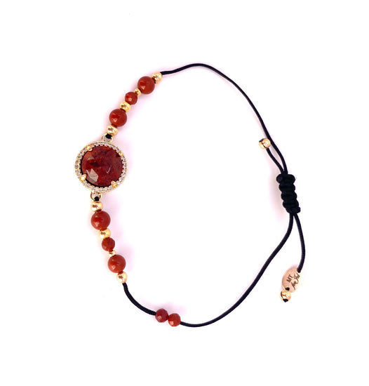 Bracelet PAVIMENTA n°1 Rouge - Jaspe - MTFORJEL