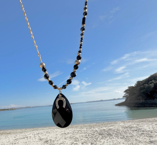 Collier FERRU - Onyx et obsidienne - MTFORJEL