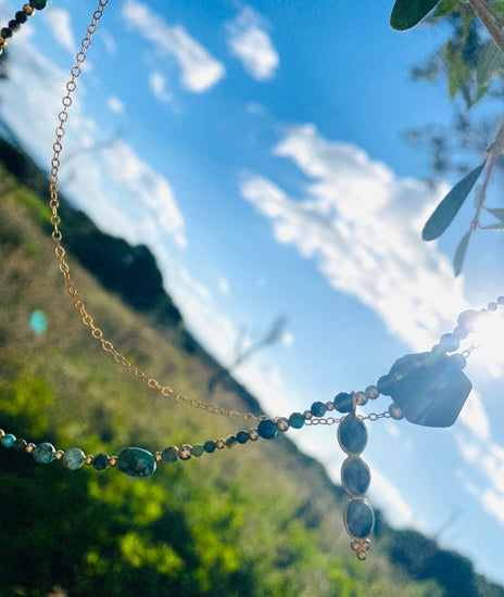 Collier TRIBALI double rang - Turquoise - MTFORJEL