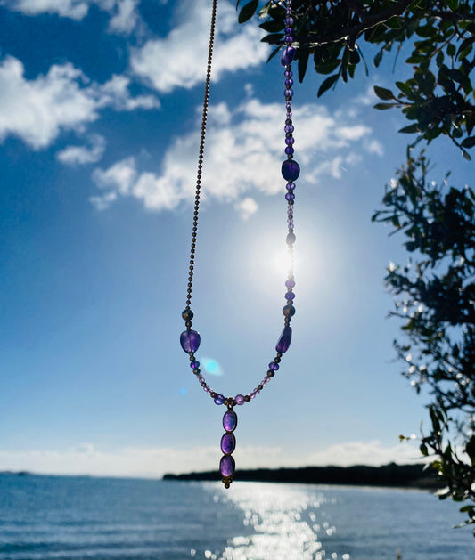 Collier TRIBALI Violet- Améthyste - MTFORJEL