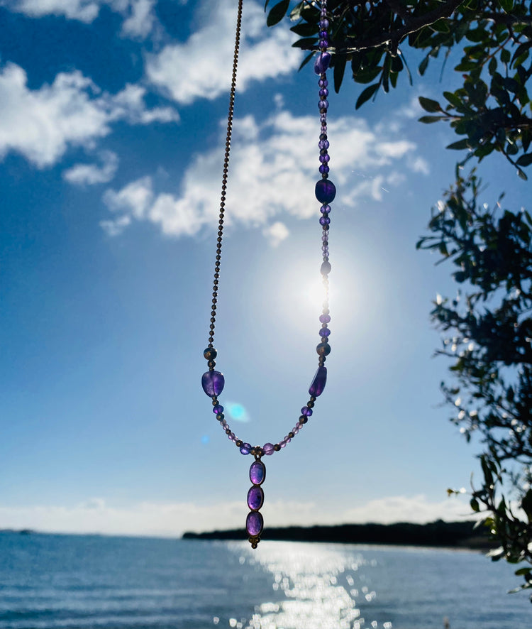 Collier TRIBALI Violet- Améthyste - MTFORJEL