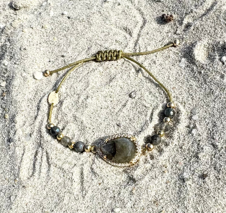 Bracelet PAVIMENTA n°3 Gris - Labradorite - MTFORJEL