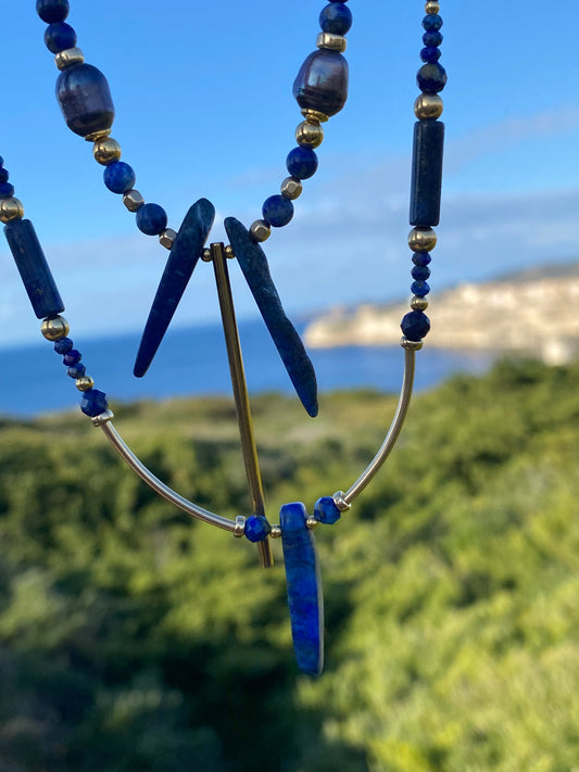 Collier SENSUALITA n°1 Bleu - Lapis Lazuli - MTFORJEL