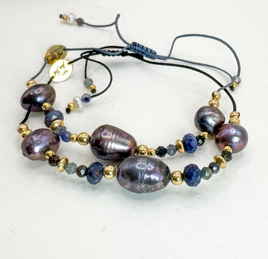 Bracelet FINEZZA LIA Bleu gris - Saphir - MTFORJEL