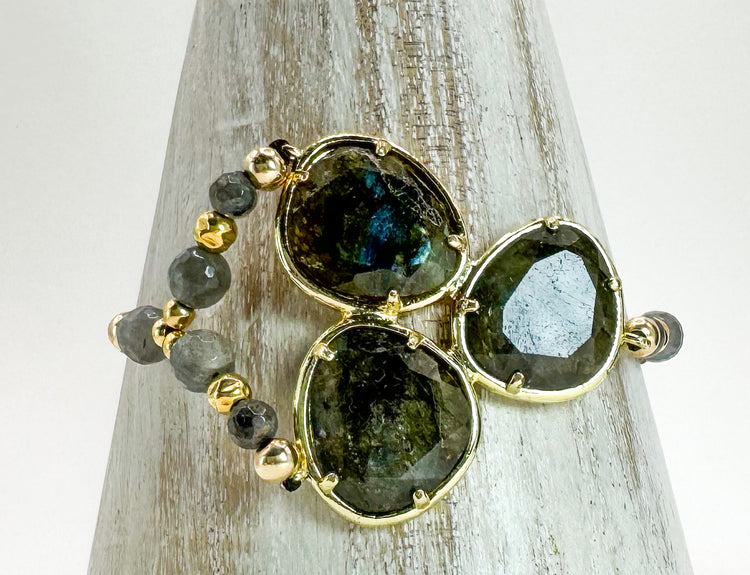 Bracelet FORTUNA DUO Gris - Labradorite - MTFORJEL