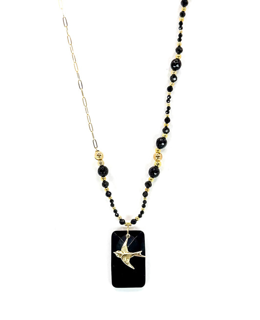 Collier ARUNDI | Onyx et obsidienne - MTFORJEL