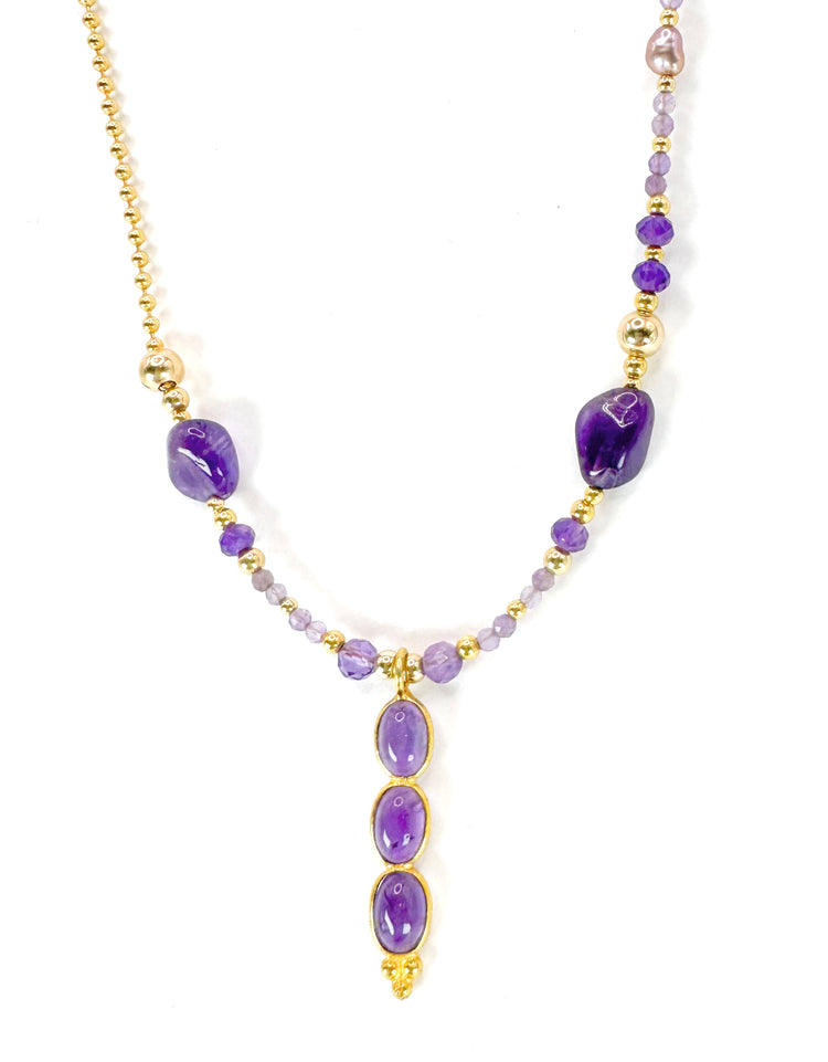 Collier sautoir TRIBALI | Améthyste - MTFORJEL