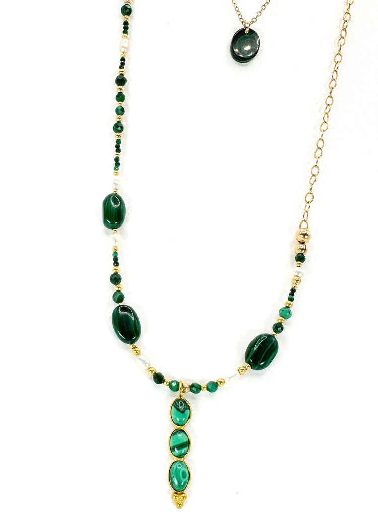 Collier TRIBALI 2 rangs | Malachite - MTFORJEL